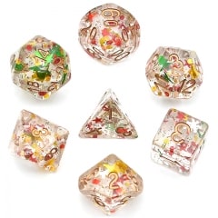 Colorful Fragment Filled Dice - DiceEmporium.com