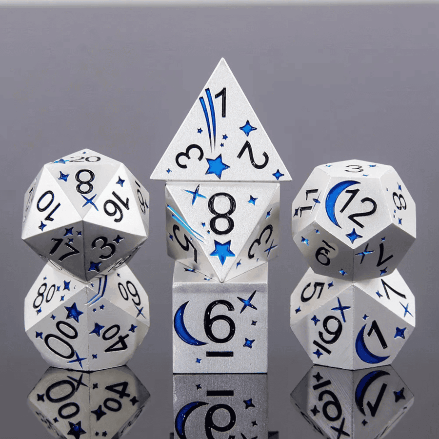 Blue Comet 7-die set - dice emporium