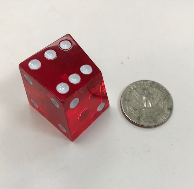 Red Translucent Crooked Dice - DiceEmporium.com