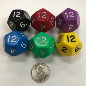 d12 Jumbo Dice Group Koplow - 12 Sided - DiceEmporium.com