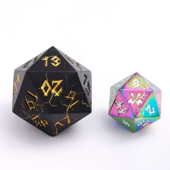 d20 35mm Barbarian Spin down size comparison- Dice Emporium