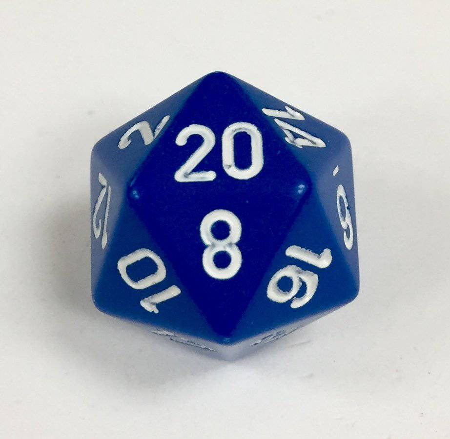 20 Sided Opaque Dice with Numbers