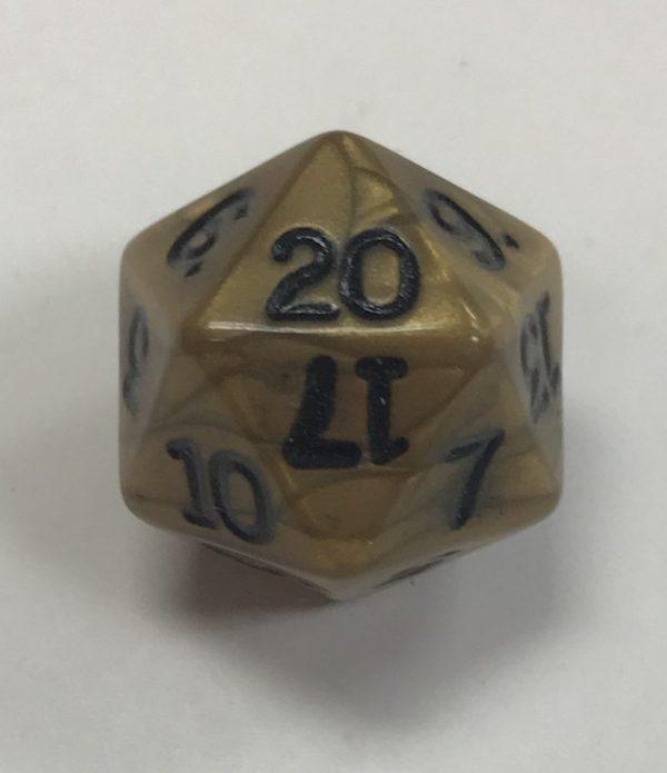 Gold Olympic d20 Dice - DiceEmporium.com