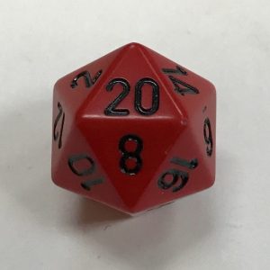 d20 Red Black Opaque Chessex Dice - 20 Sided - DiceEmporium.com