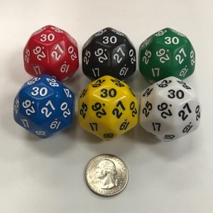 d30 Jumbo Die Koplow - 30 Sided - DiceEmporium.com