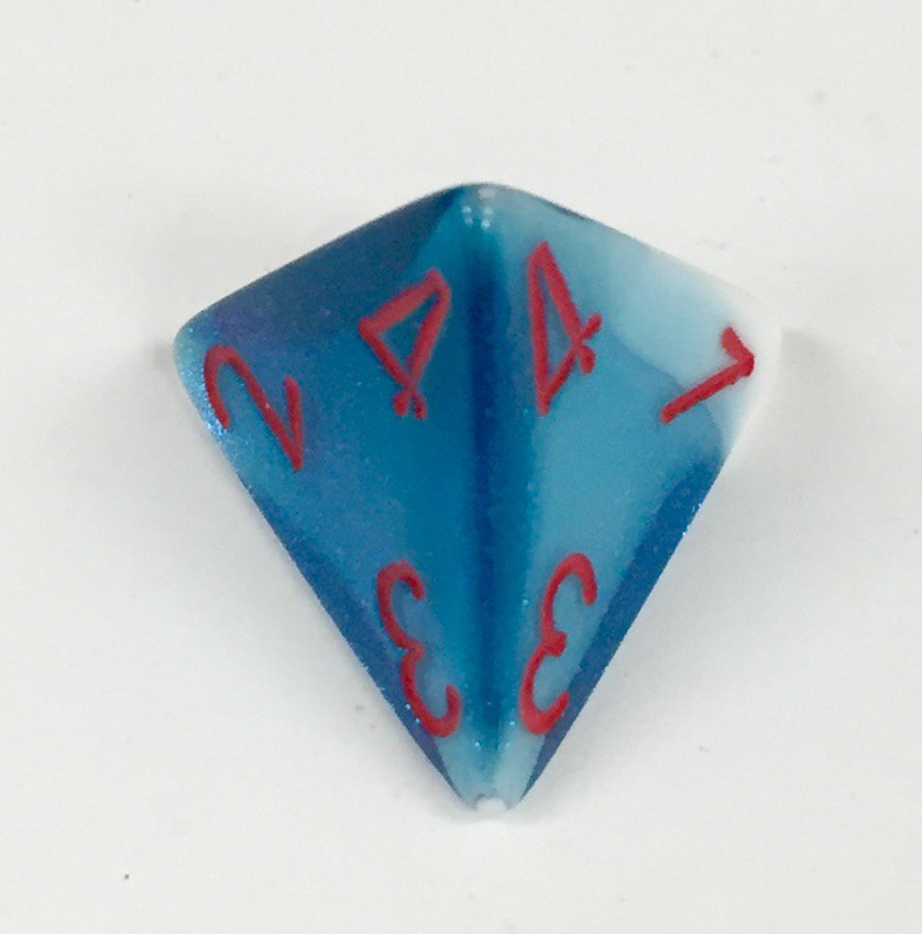 4 Sided Gemini Dice (d4) from Chessex