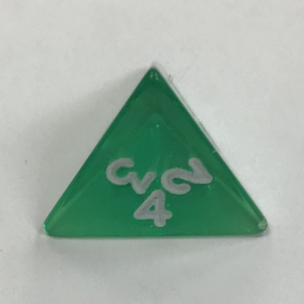 d4 Clear Green Koplow Dice - DiceEmporium.com