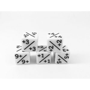 D6 Counter Positive White - DiceEmporium.com