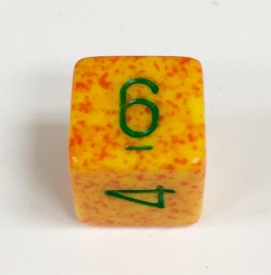 6 Sided Lotus Speckled Dice