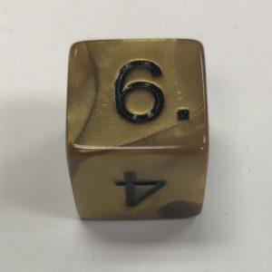 Gold Olympic D6 Dice - DiceEmporium.com