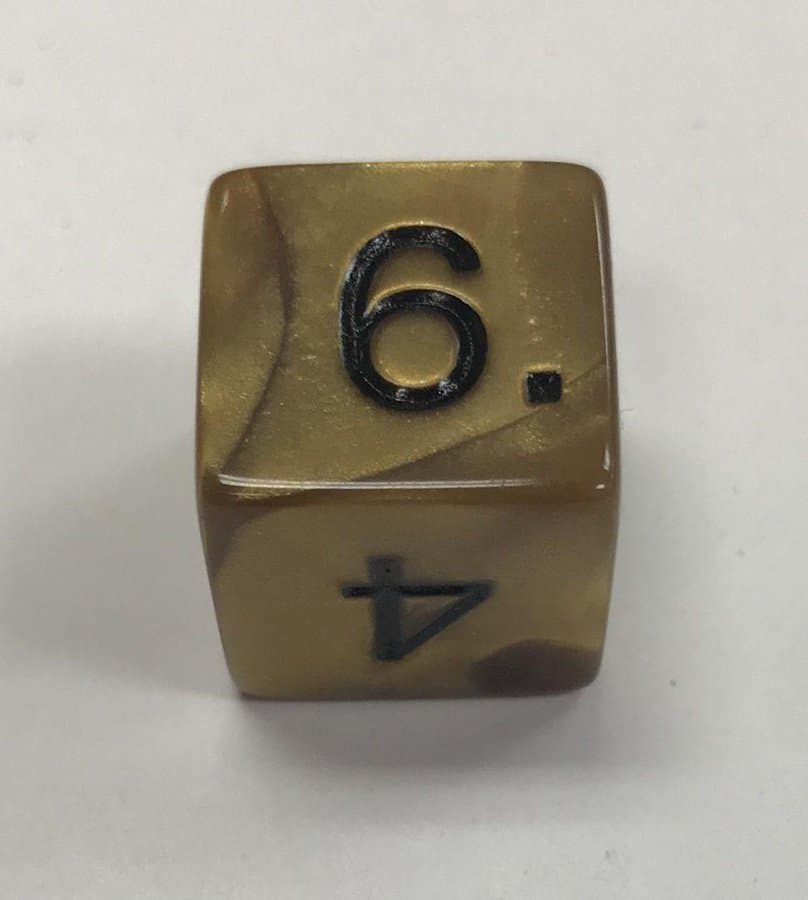 Gold Olympic D6 Dice - DiceEmporium.com