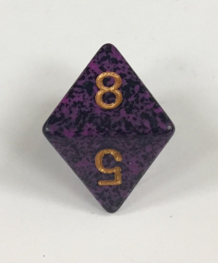 8 Sided Hurricane Speckled Dice