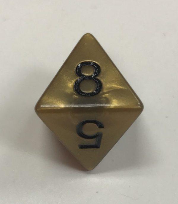 Gold Olympic D8 Dice - DiceEmporium.com