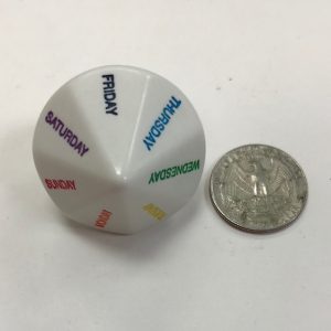 Days of the Week Dice - DiceEmporium.com