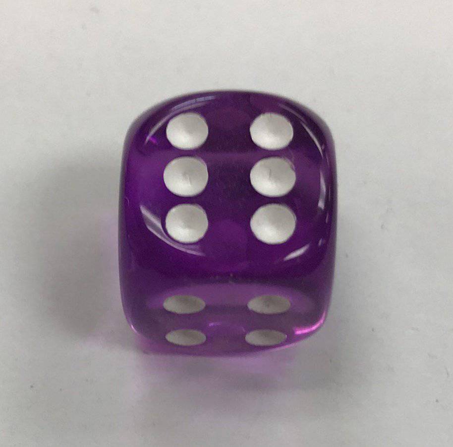 Deluxe Transparent Purple Koplow Dice - DiceEmporium.com