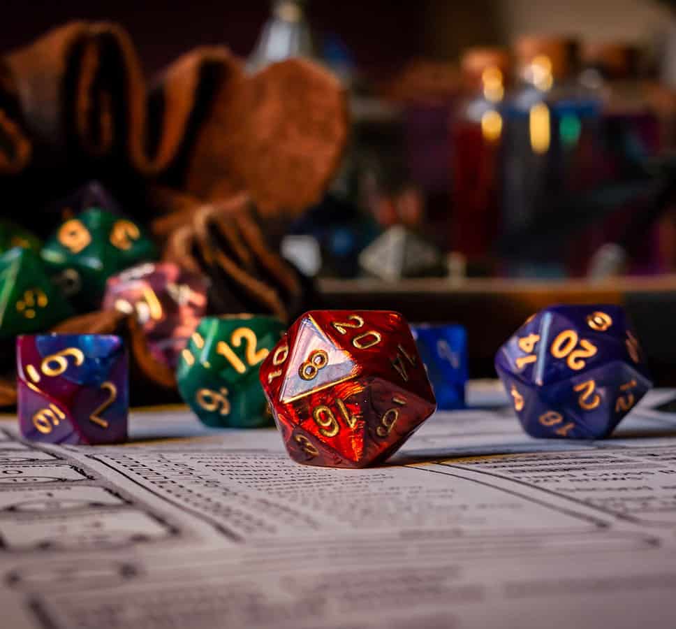 Individual dice and dice sets for sale at The Dice Emporium.