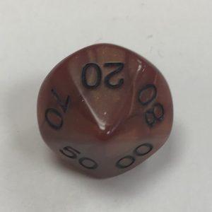 Bronze Olympic dt10 Percentage Dice - DiceEmporium.com