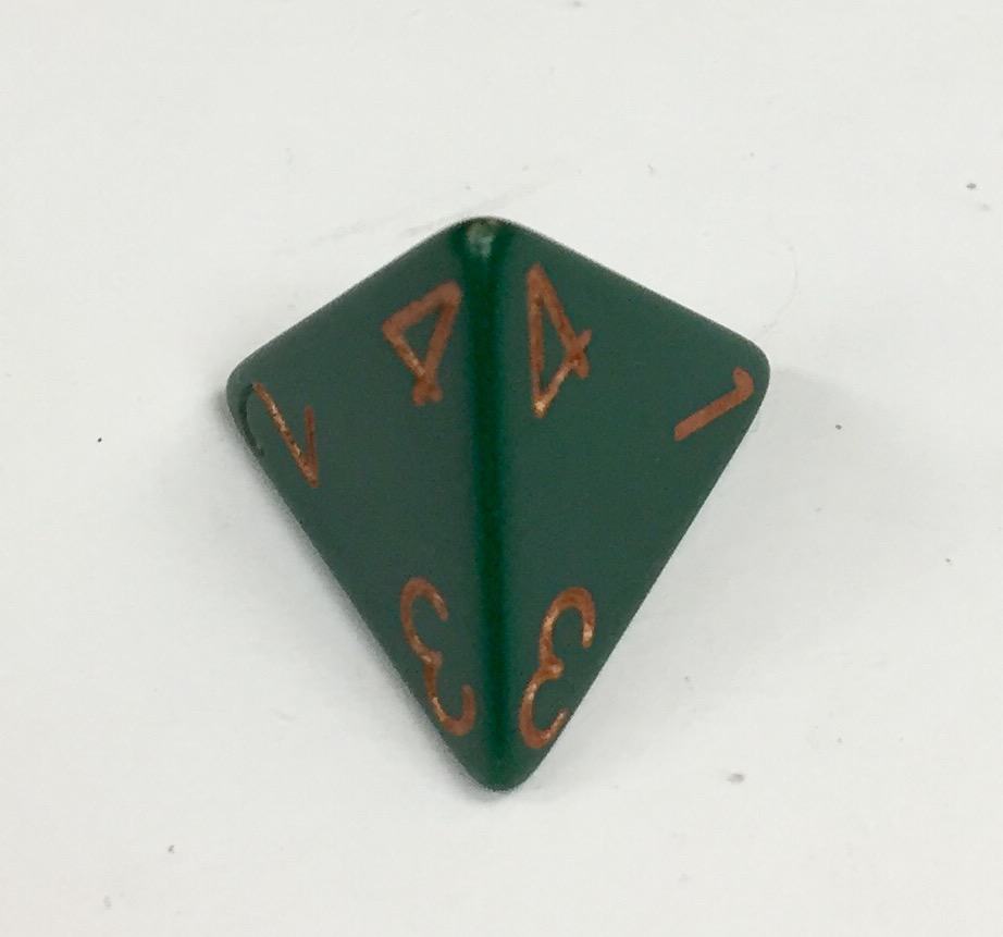 DDDページ 4 Sided Opaque Dice from Chessex