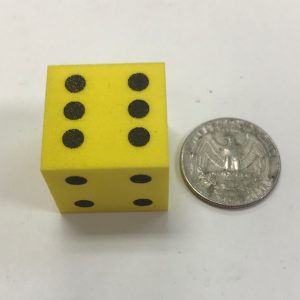 1 inch Foam Dice Yellow - DiceEmporium.com