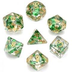 Green Fragment Filled Dice - DiceEmporium.com