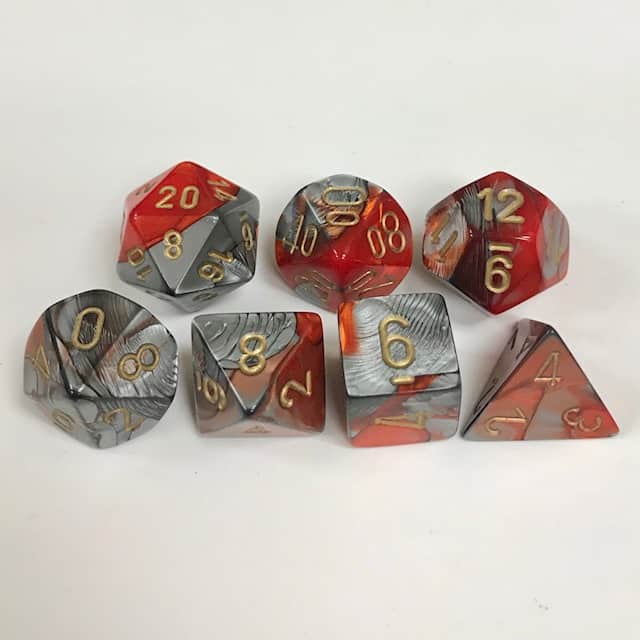 Orange-Steel-Gold-Gemini-Chessex-Dice-CHX26461