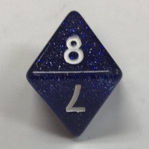 Glitter d8 Blue Dice - DiceEmporium.com