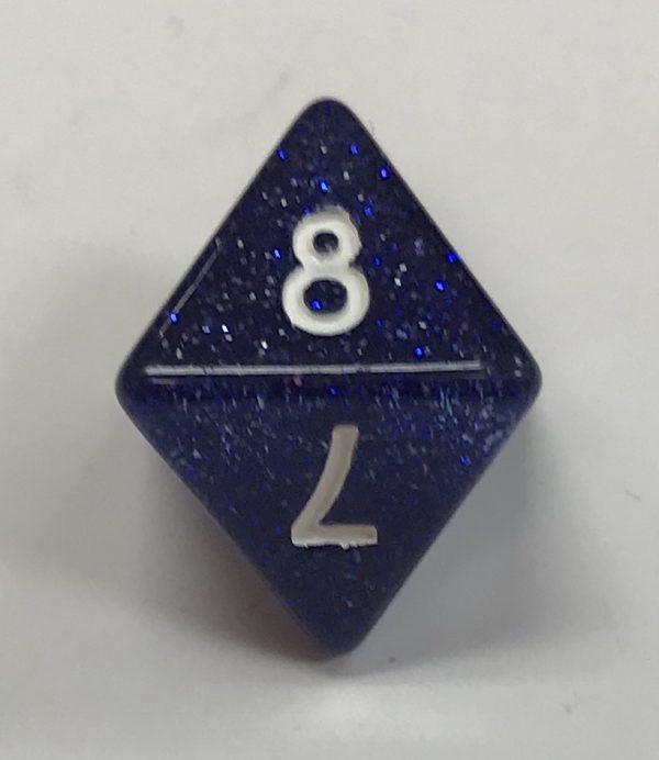 Glitter d8 Blue Dice - DiceEmporium.com