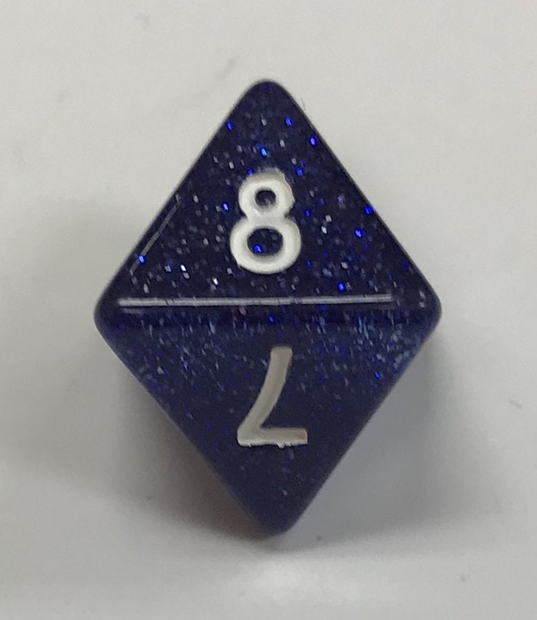 Koplow Games Blue Glitter Polyhedral Die Set – Power to the Meeple