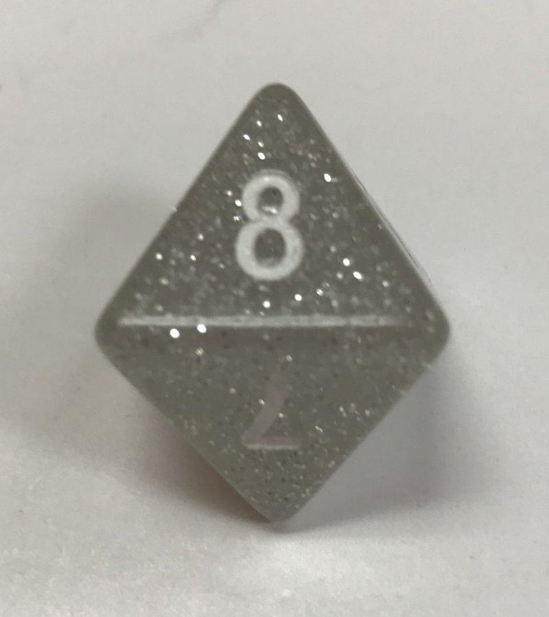8 Sided Glitter Dice