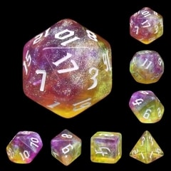 Golden Faith 7 Die Set - DiceEmporium.com