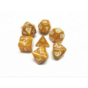 Golden Pearl Dice Set - DiceEmporium.com