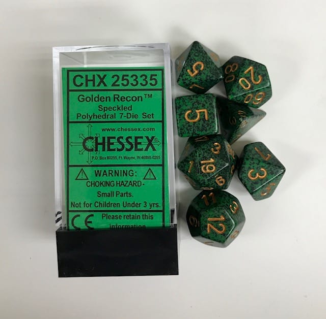 4 Sided Golden Recon Speckled Dice