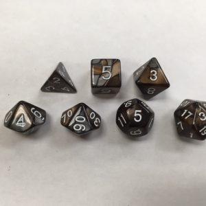 Gold Silver Blend Set of 7 Dice - DiceEmporium.com