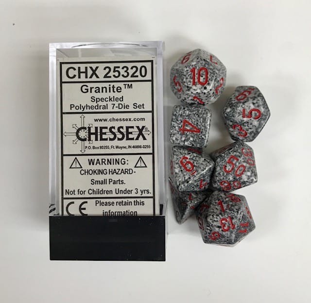 4 Sided Granite Speckled Dice