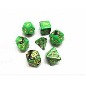 Green Black Blend Dice Set - DiceEmporium.com