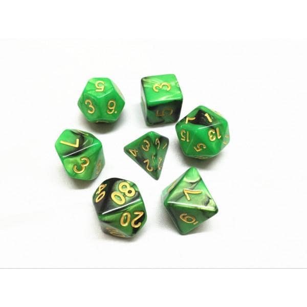 Green Black Blend Dice Set - DiceEmporium.com