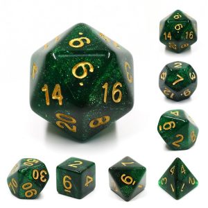 Red Green Galaxy Dice Set - DiceEmporium.com