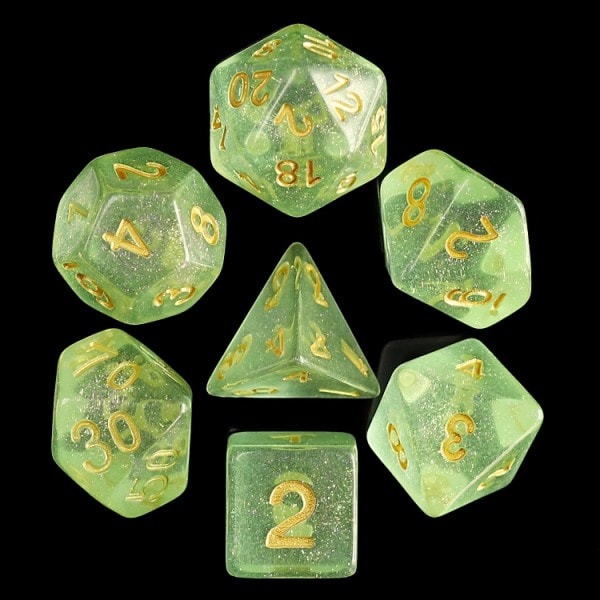 Green Iridescent Dice Set - DiceEmporium.com