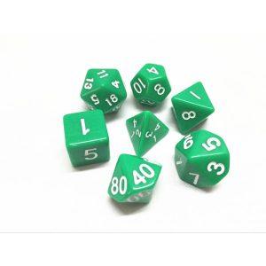 Green Opaque Dice Set - DiceEmporium.com