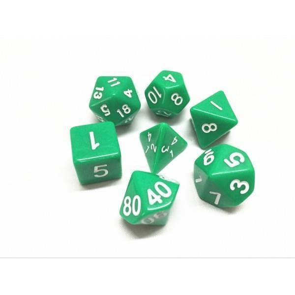 Green Opaque Dice Set - DiceEmporium.com