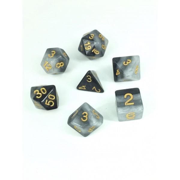 Grey Gradients Set of 7 HD Dice - DiceEmporium.com