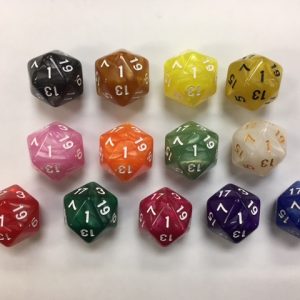 20 Sided Pearl HD Set - 13 different colors.