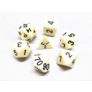 8 Sided Ivory Opaque Koplow Dice - DiceEmporium.com