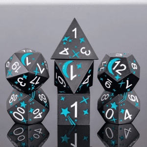 Teal Planet 7-die set - dice emporium