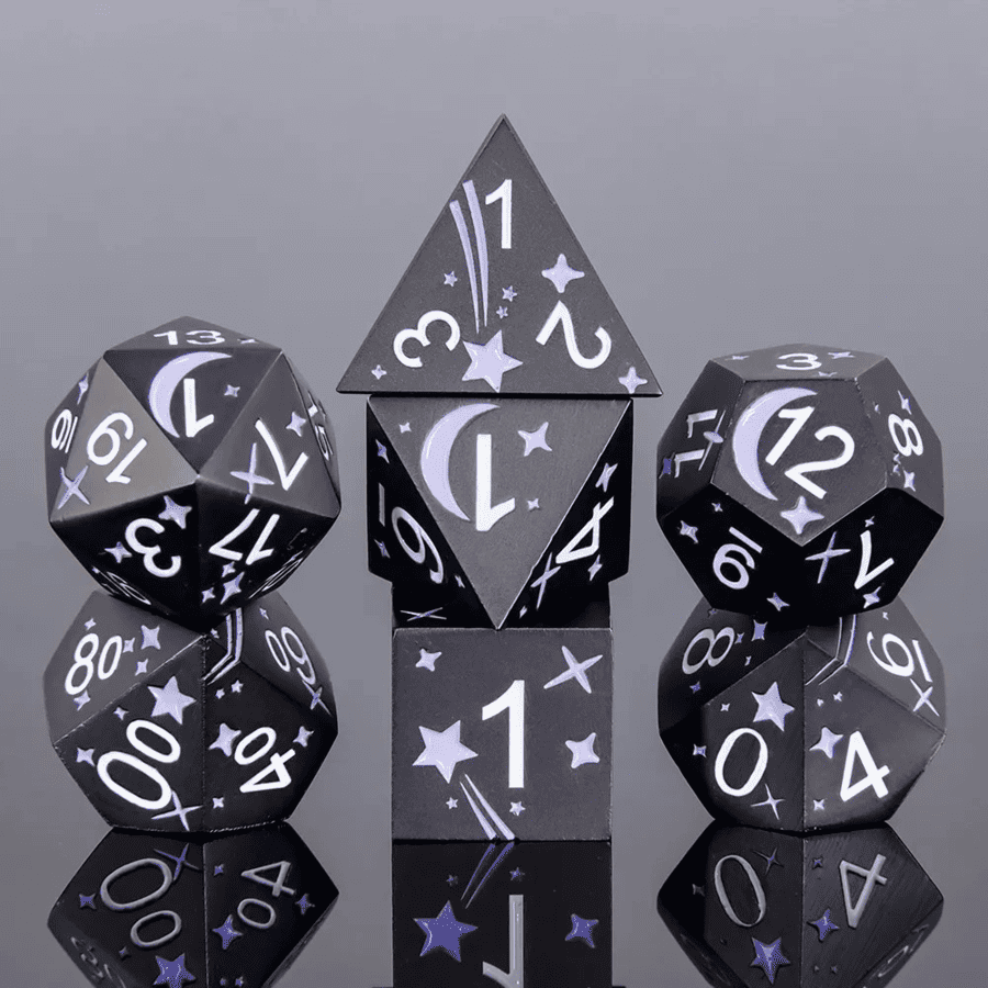 Violet Planet 7-die set - dice emporium