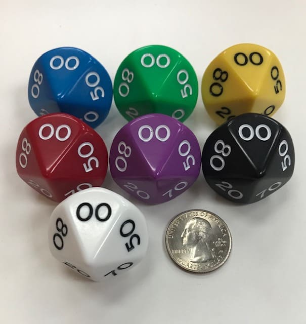 d10 Percentage Jumbo Dice Group Koplow - 10 Sided - DiceEmporium.com