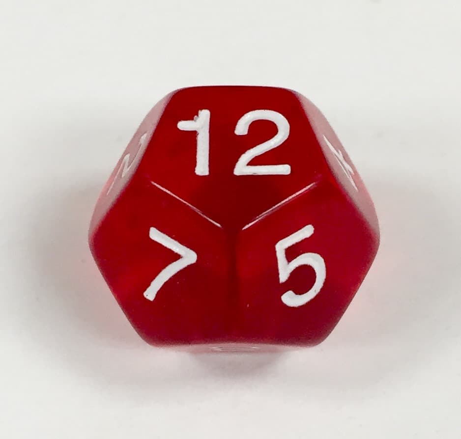 12 Sided Transparent Dice