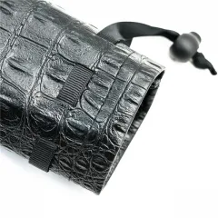 Black Leather Dice Bag - The Dice Emporium