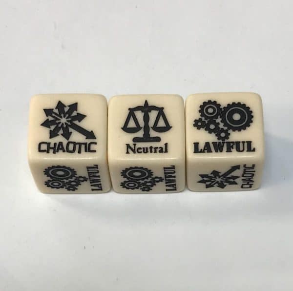 Lawful Chaotic d6 Dice - DiceEmporium.com