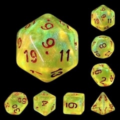 Lemon Yellow 7 Die Set - DiceEmporium.com